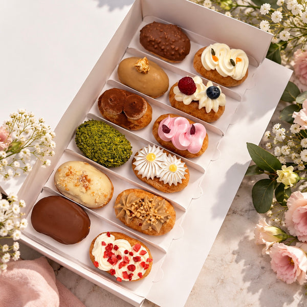 Gluten-Free Mini Éclairs – Box of 12